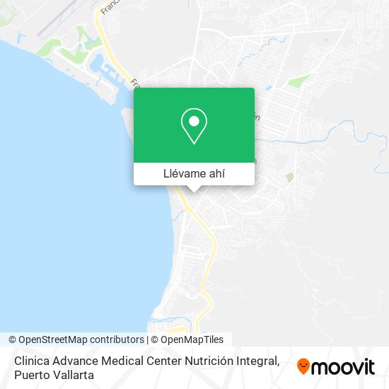 Mapa de Clinica Advance Medical Center Nutrición Integral