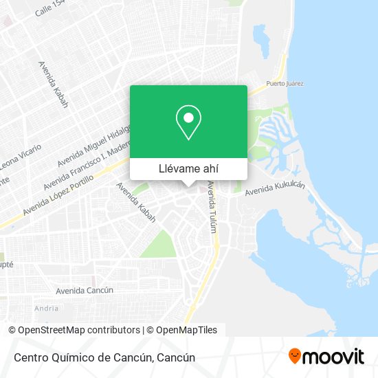 Mapa de Centro Químico de Cancún