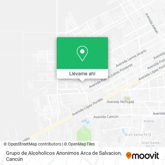 Mapa de Grupo de Alcoholicos Anonimos Arca de Salvacion