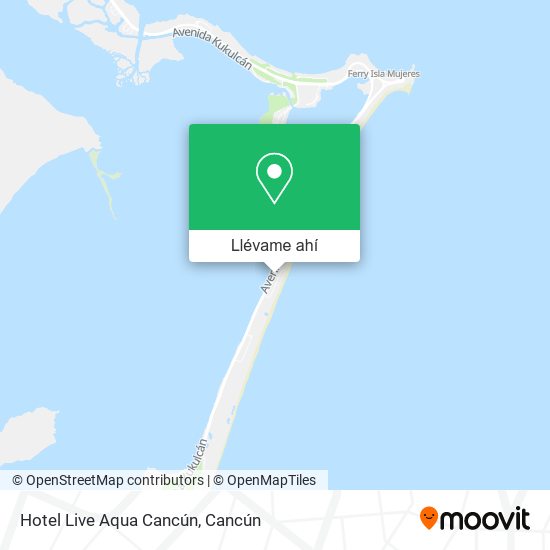 Mapa de Hotel Live Aqua Cancún