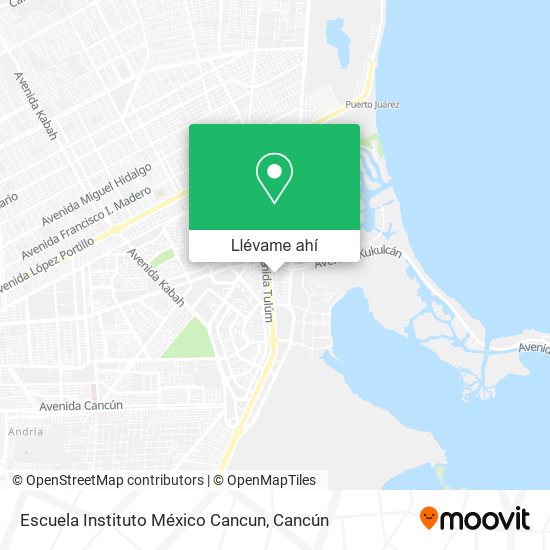 Mapa de Escuela Instituto México Cancun