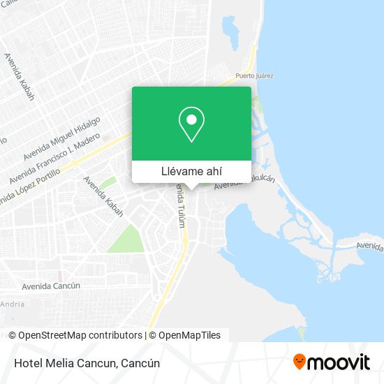 Mapa de Hotel Melia Cancun
