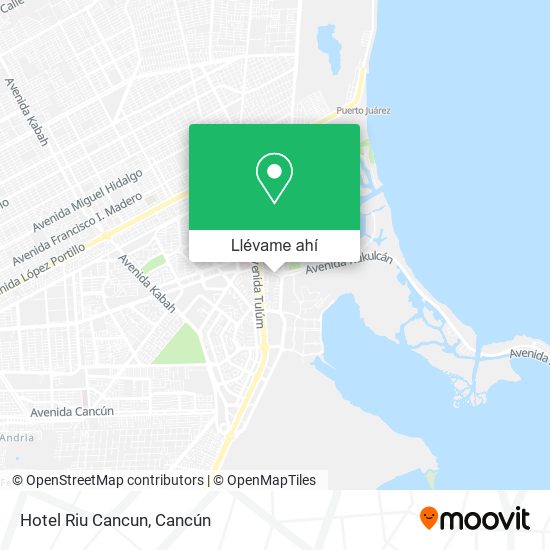 Mapa de Hotel Riu Cancun