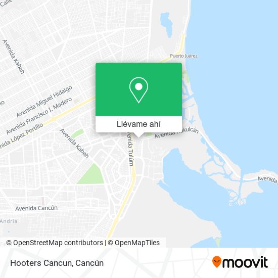 Mapa de Hooters Cancun
