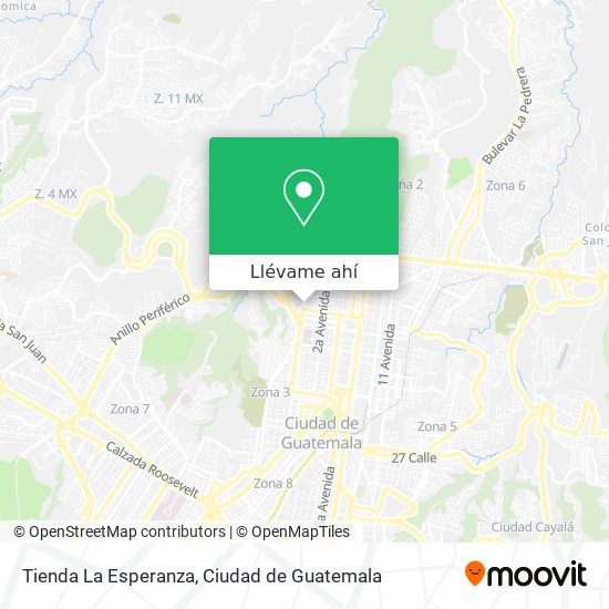 Mapa de Tienda La Esperanza