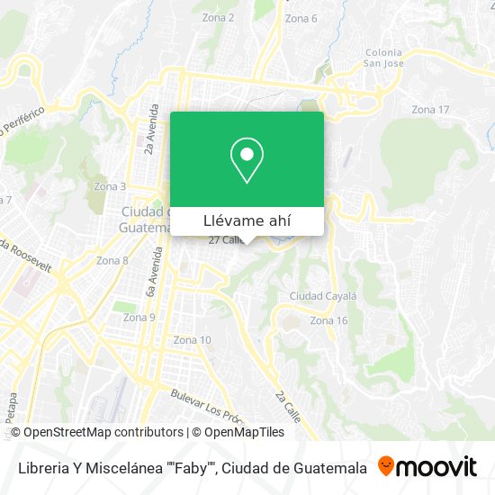 Mapa de Libreria Y Miscelánea ""Faby""