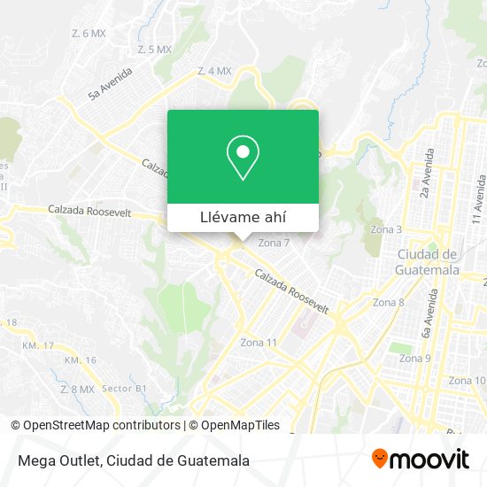 Mapa de Mega Outlet