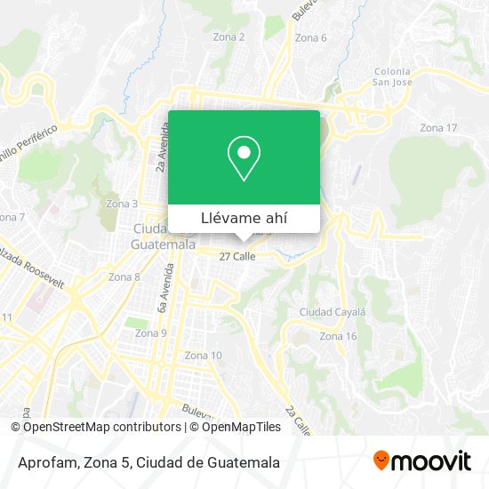 Mapa de Aprofam, Zona 5