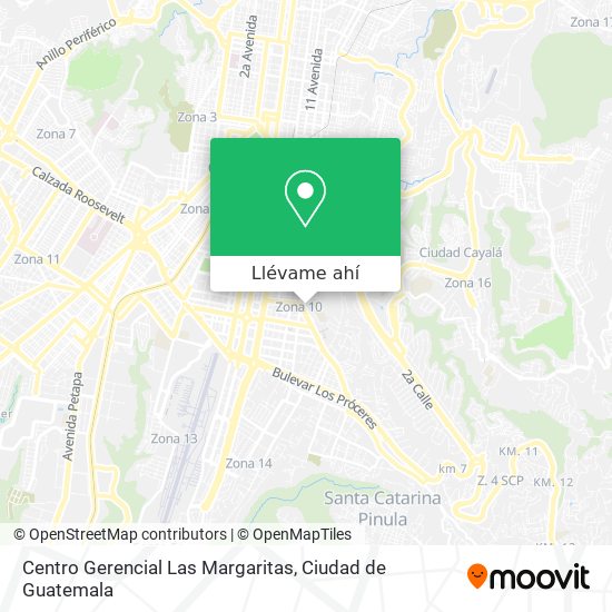 Mapa de Centro Gerencial Las Margaritas