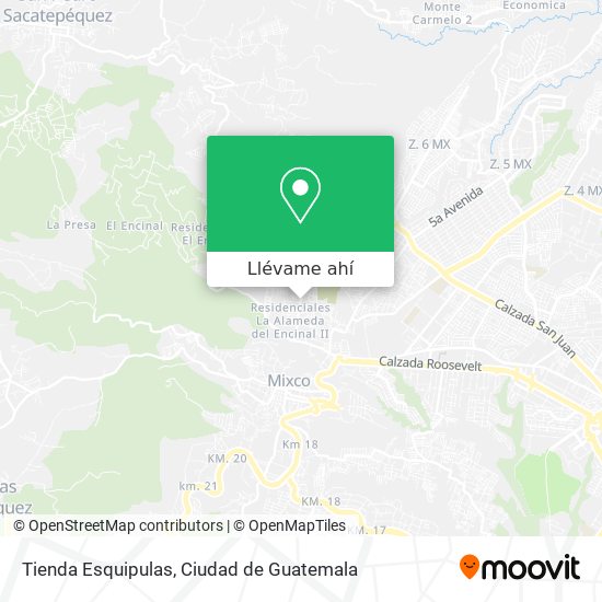 Mapa de Tienda Esquipulas