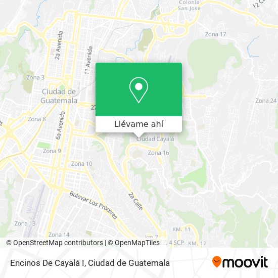 Mapa de Encinos De Cayalá I