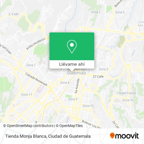 Mapa de Tienda Monja Blanca