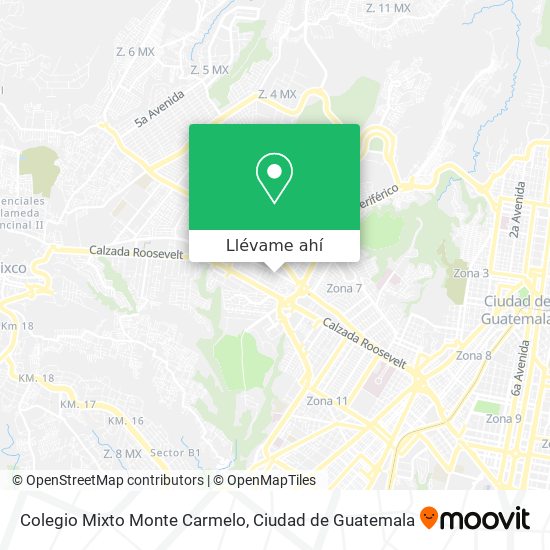 Mapa de Colegio Mixto Monte Carmelo