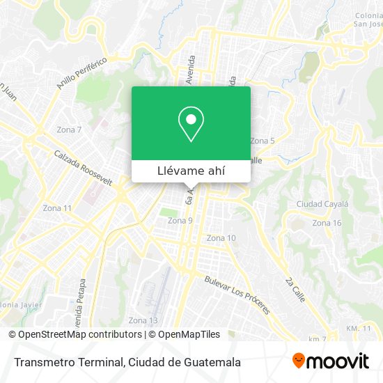 Mapa de Transmetro Terminal