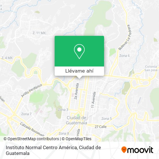 Mapa de Instituto Normal Centro América