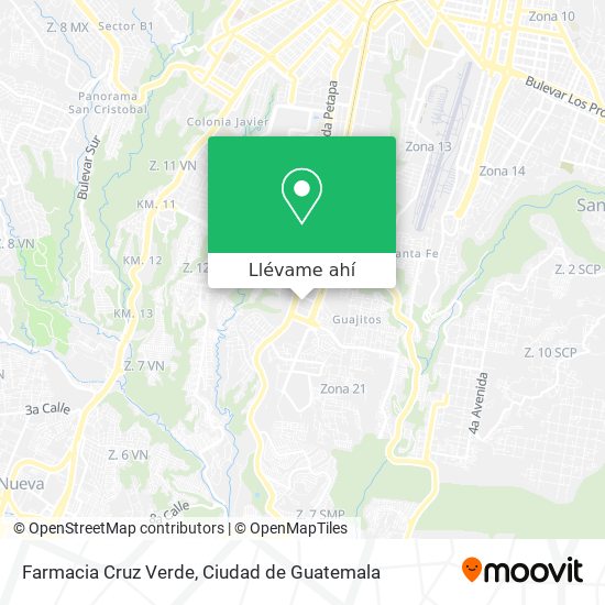 Mapa de Farmacia Cruz Verde