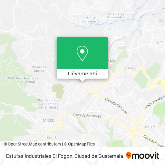 Mapa de Estufas Industriales El Fogon