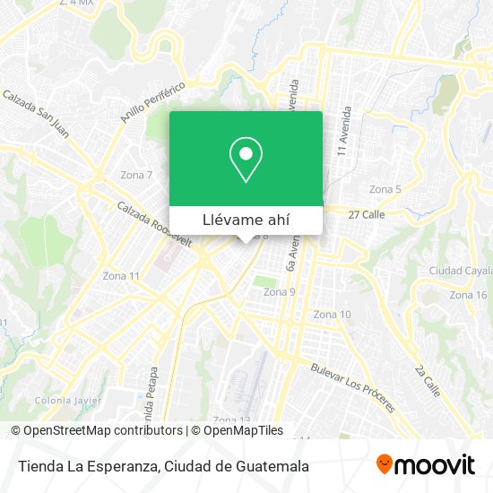 Mapa de Tienda La Esperanza