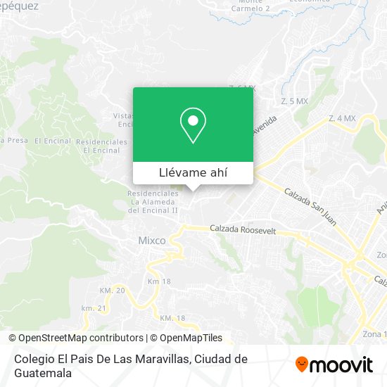 Mapa de Colegio El Pais De Las Maravillas