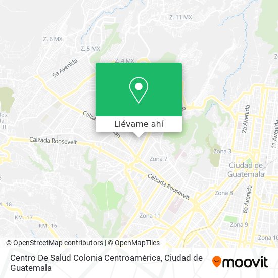 Mapa de Centro De Salud Colonia Centroamérica