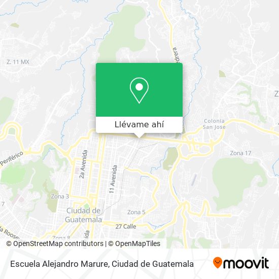 Mapa de Escuela Alejandro Marure