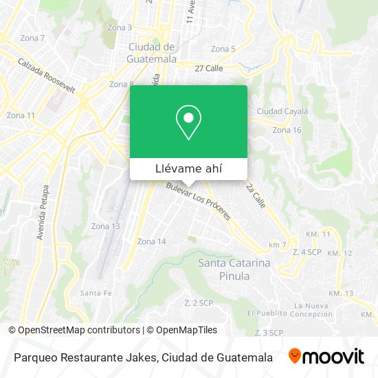 Mapa de Parqueo Restaurante Jakes