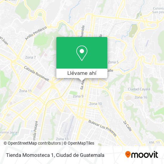 Mapa de Tienda Momosteca 1