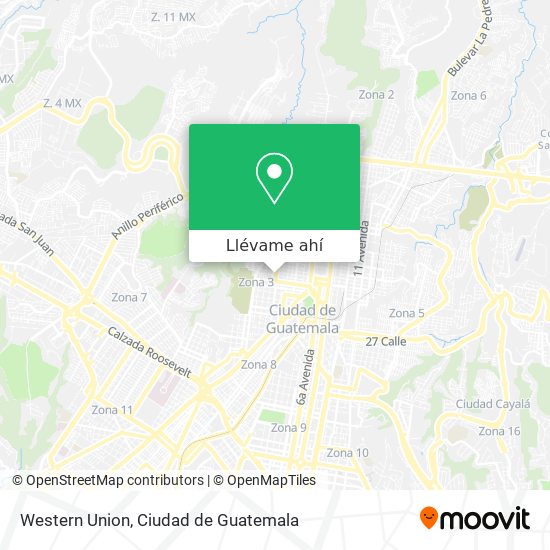 Mapa de Western Union