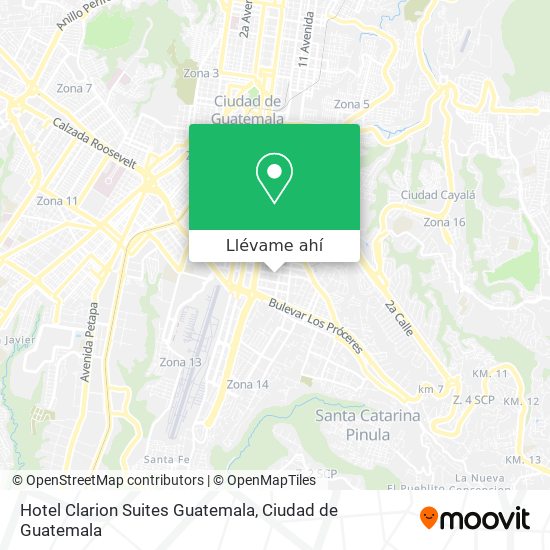 Mapa de Hotel Clarion Suites Guatemala