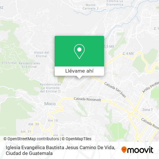 Mapa de Iglesia Evangélica Bautista Jesus Camino De Vida