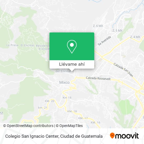 Mapa de Colegio San Ignacio Center