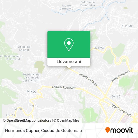 Mapa de Hermanos Copher