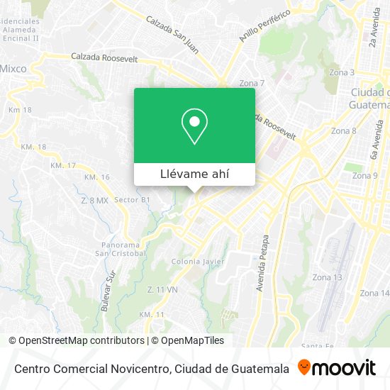 Mapa de Centro Comercial Novicentro