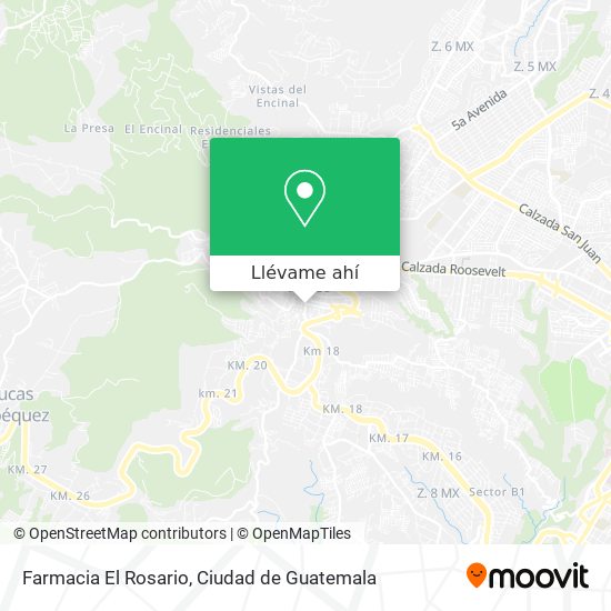 Mapa de Farmacia El Rosario