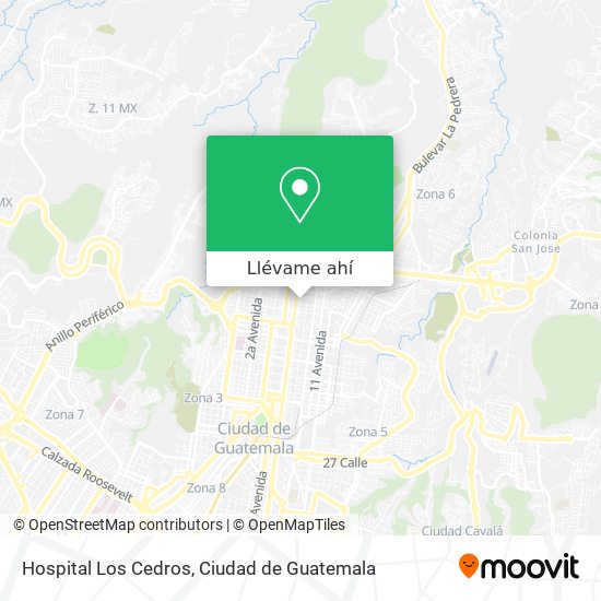 Mapa de Hospital Los Cedros