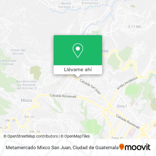 Mapa de Metamercado Mixco San Juan