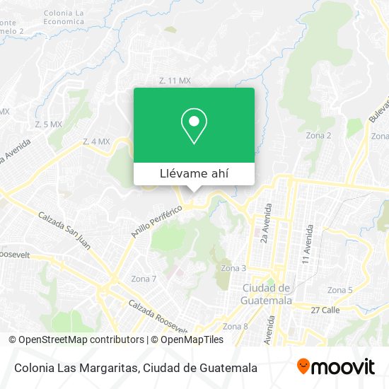 Mapa de Colonia Las Margaritas