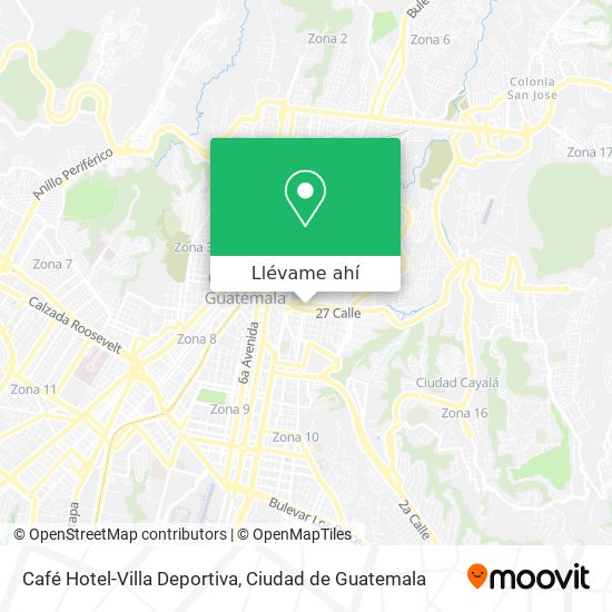 Mapa de Café Hotel-Villa Deportiva