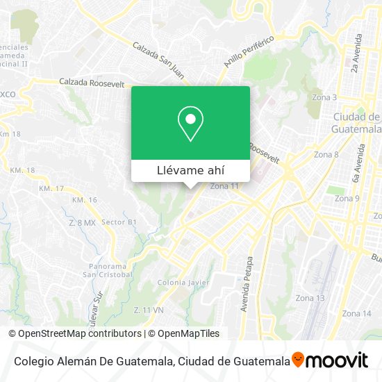 Mapa de Colegio Alemán De Guatemala