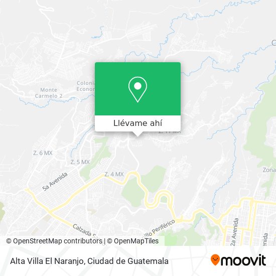 Mapa de Alta Villa El Naranjo