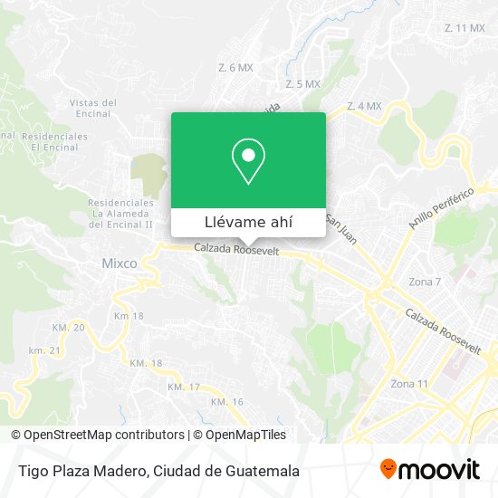 Mapa de Tigo Plaza Madero