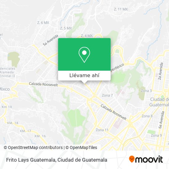 Mapa de Frito Lays Guatemala