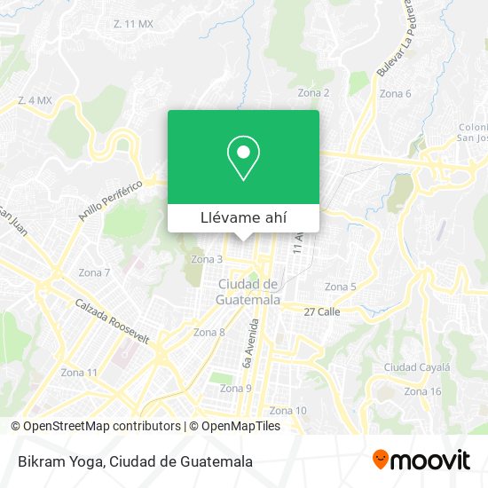 Mapa de Bikram Yoga