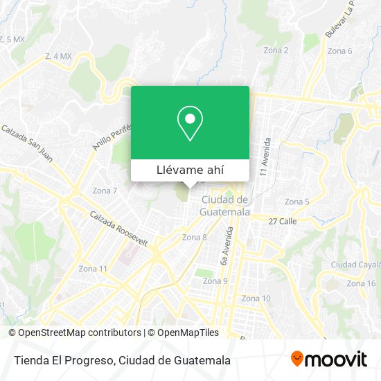 Mapa de Tienda El Progreso