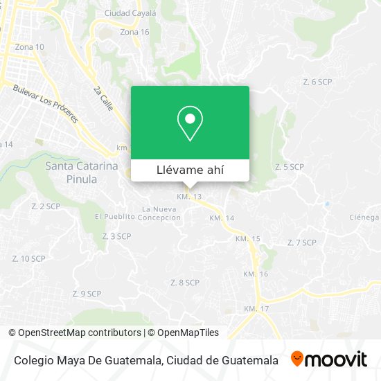 Mapa de Colegio Maya De Guatemala