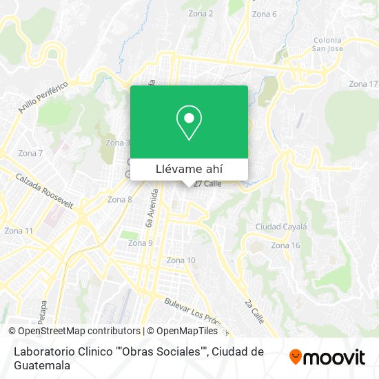 Mapa de Laboratorio Clinico ""Obras Sociales""