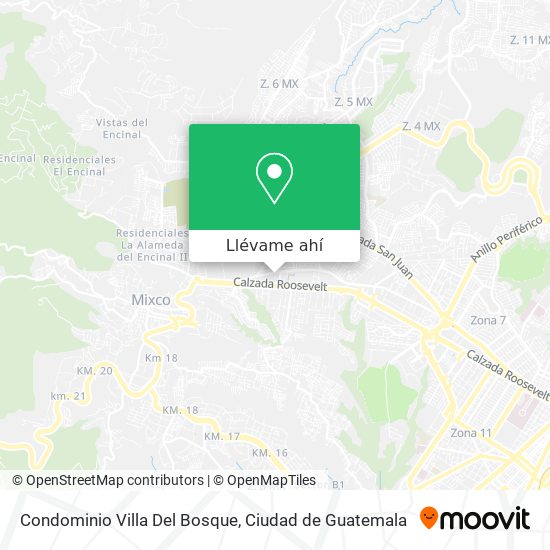 Mapa de Condominio Villa Del Bosque