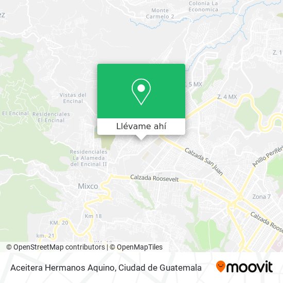 Mapa de Aceitera Hermanos Aquino