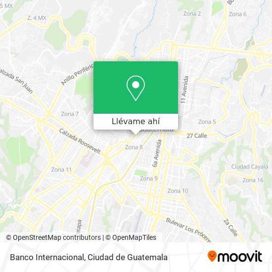 Mapa de Banco Internacional