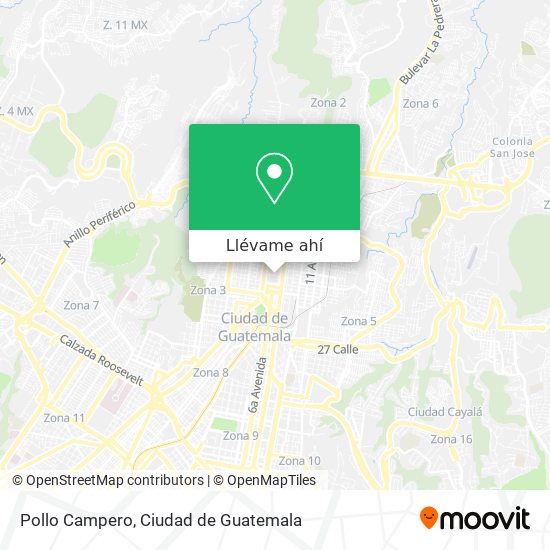 Mapa de Pollo Campero